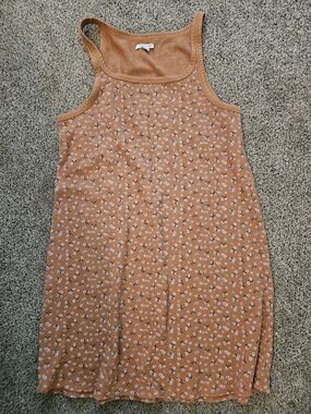 American Eagle Outfitters Rust Orange Floral Tank Dress